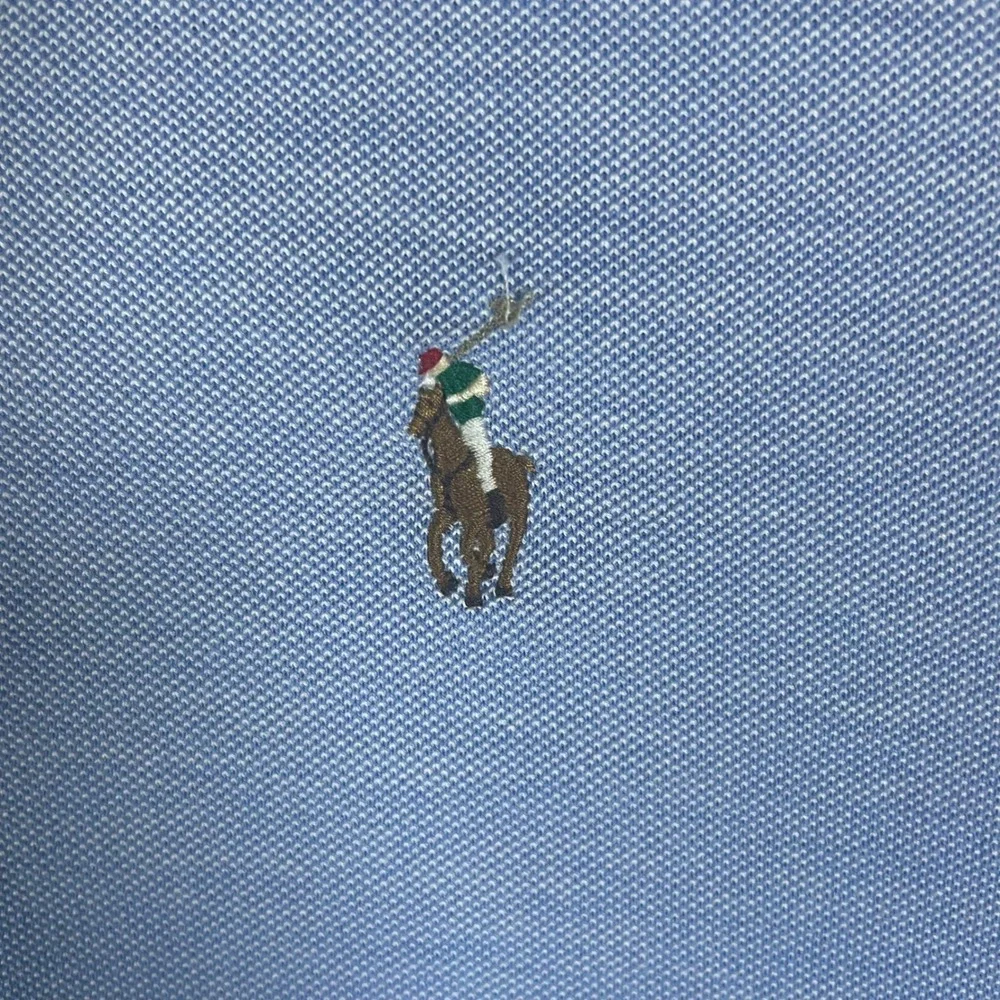 Ralph Lauren Knit Oxford Polo Shirt Blue Size 3XB Pony Logo Big and Tall Preppy